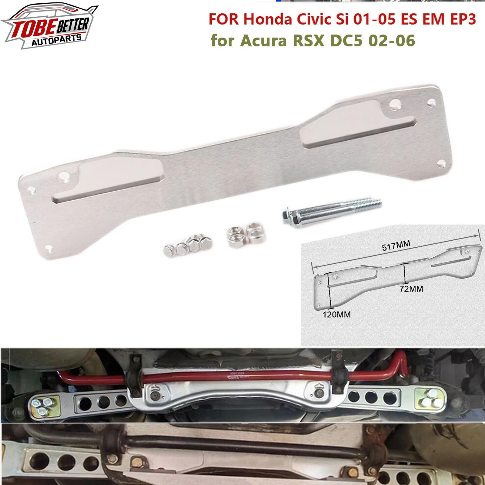 Crossmember Support Plate for Civic ES EP3 (01-05) & Acura RSX DC5 (02-06) серебряный