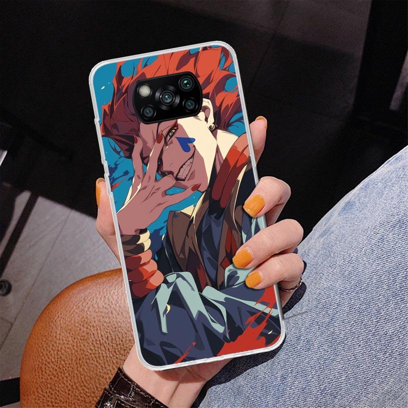 Huner X-Hunters Hisoka Phnoe Case for Xiaomi Poco X5 X6 X7 Pro X4 Gt F7 Ultra M8 M7 Redmi 15C 15 13C 13 12C 12 Unique Cover Coqu