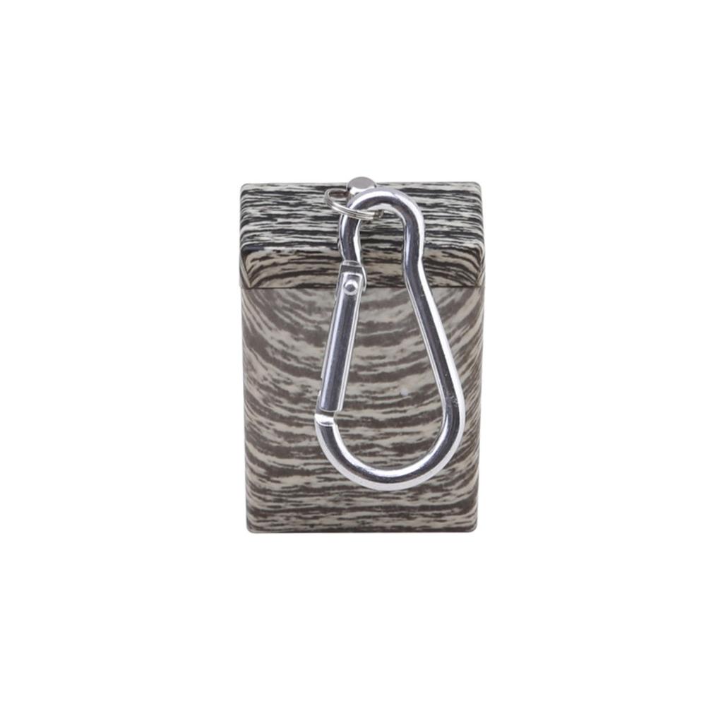 Portable Cigarette Ashtray Smell Proof Pocket Ashtray with Carabiner Butt Disposal Box for Outdoor Travel