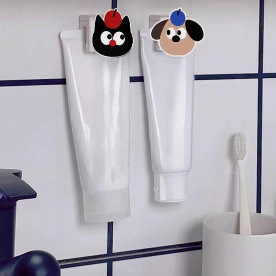 Toothpaste Squeezer Wall Mounted Tube Holder Facial Cleanser Hand Cream Clip Strong Adhesive No Drilling Dispenser for