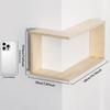 Corner Wall Shelf Wood Double-Layer Flower Pot Organizer Wall Record Display Shelf For Apartment Home Office Bedroom Kitchen