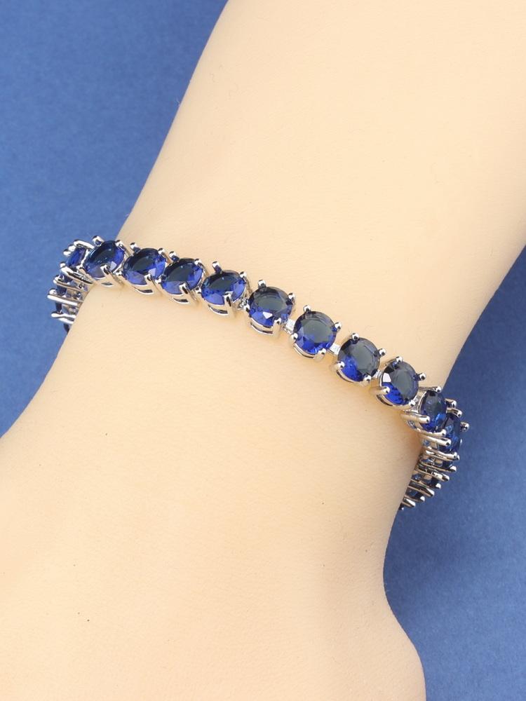 10-Colors Round Zircon Colorful Jewelry Accessories   Charms Chain Link Bracelet For Girls/Women Gift