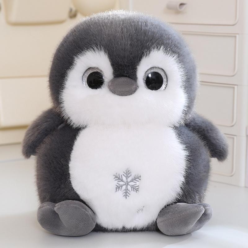 Cuddly Lifelike Polar Penguin Plush Toys Stuffed Chubby Snowflakes Penguin Doll Soft Cozy Hugging Animal Doll Kawaii Gift