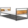 VidaXL Extendable Bed Frame Black Metal 90x200 Cm