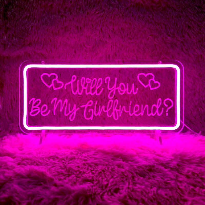 Your Like Really Pretty Neon lights for wall decoration,15.7*10.4 inch pink neon party decoration,USB Dimmable Switch LED Neon Sign for Salon