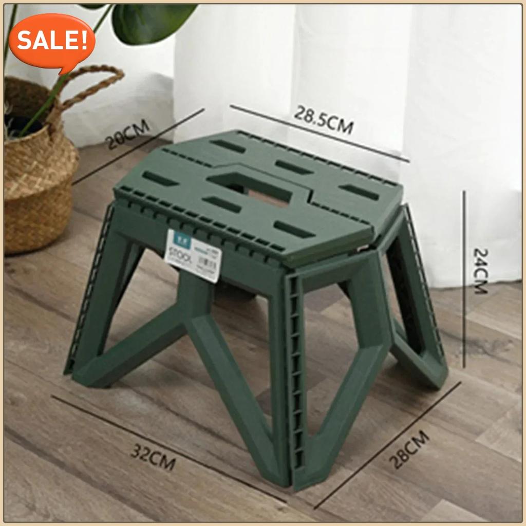 1PCS Adult Children Portable Folding Stool Thickened Plastic Saddle Chair For Children's Outdoor Car Movable Folding Stool