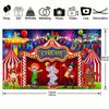 Red Carnival Circus Polyester Photography Background Colorful Fireworks Sky Ferris Wheel Party Photography Background Tapestry
