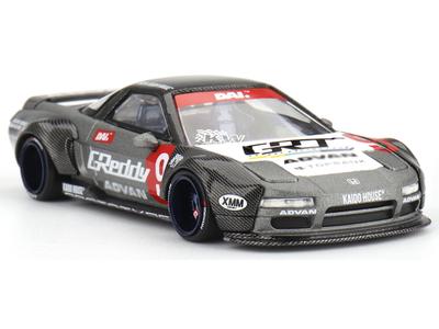 MINI GT NSX Kaido Тестовый Автомобиль Spec V1 Серый Металлик Карбоновая Крыша и Графика Специальная Литая Модель Автомобиля от Jun Kaido House KHMG190 #9 (Дизайн Имаи) 1/64