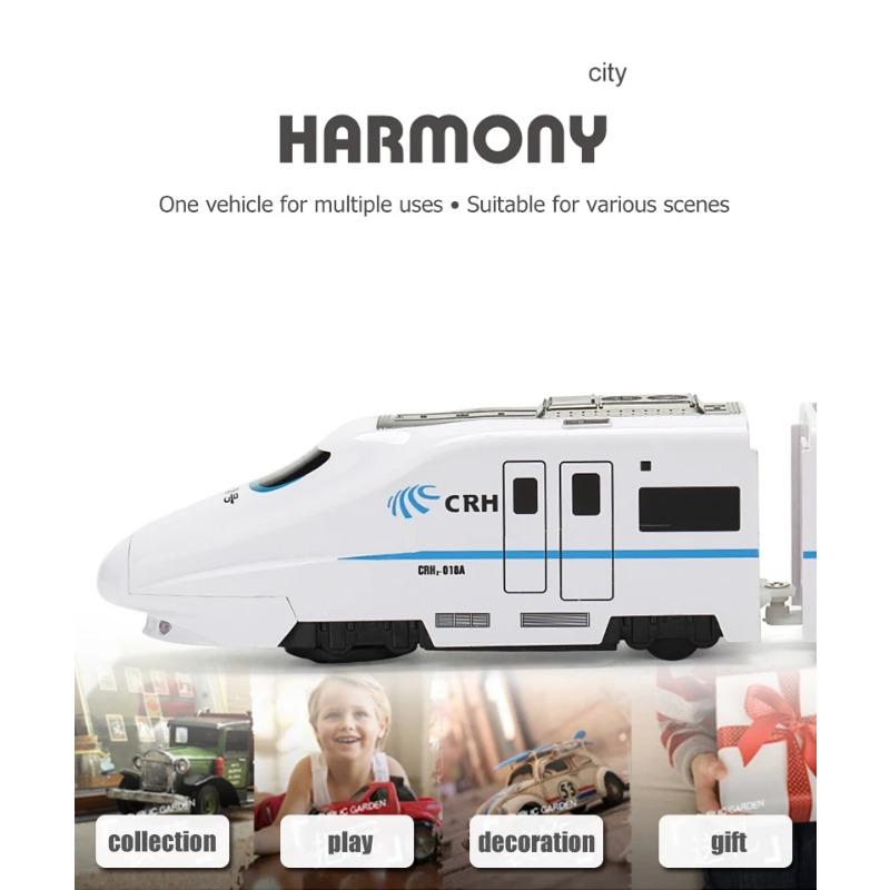 Elektrická univerzální simulace vysokorychlostní železnice Harmony Train Toy, 2025 Nová bateriová vzdělávací hračka na vlak se světly a zvuky