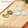 150Pcs Sublimation Keychain Blanks Bulks DIY Rectangle/Round Double Sided Heat Transfer Keychain Blanks with Rings and Clips