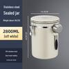 Stainless Steel Airtight Coffee Bean Storage Jar with Breathing Valve & Spoon