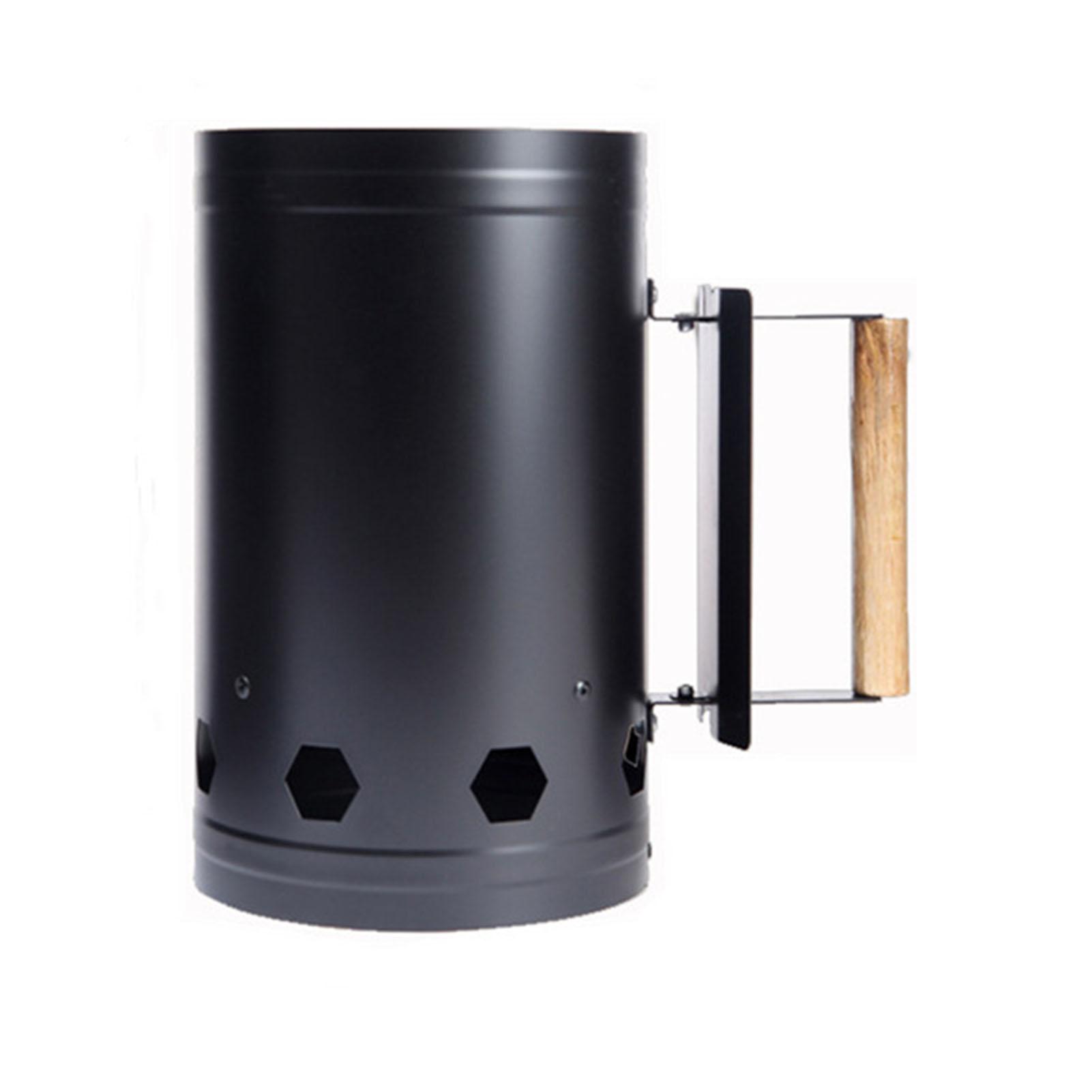 

Стартер для розжига дымохода из жаропрочной нержавеющей стали для барбекю, для приготовления пищи на открытом воздухе, черный