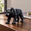 Декор для роскошной гостиной 3D-печатная низкополигональная статуэтка пантеры, геометрическая черная фигурка, современный уникальный подарок на новоселье, настольная арт-скульптура для