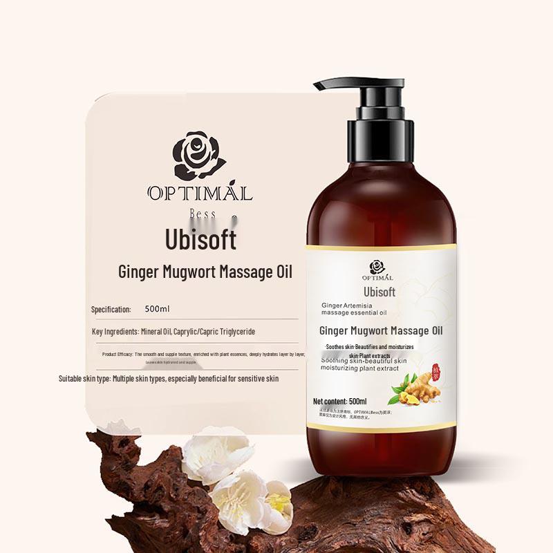 Mugwort Ginger Meridian Massage Oil for Soothing Relaxation and Warming Body Treatment