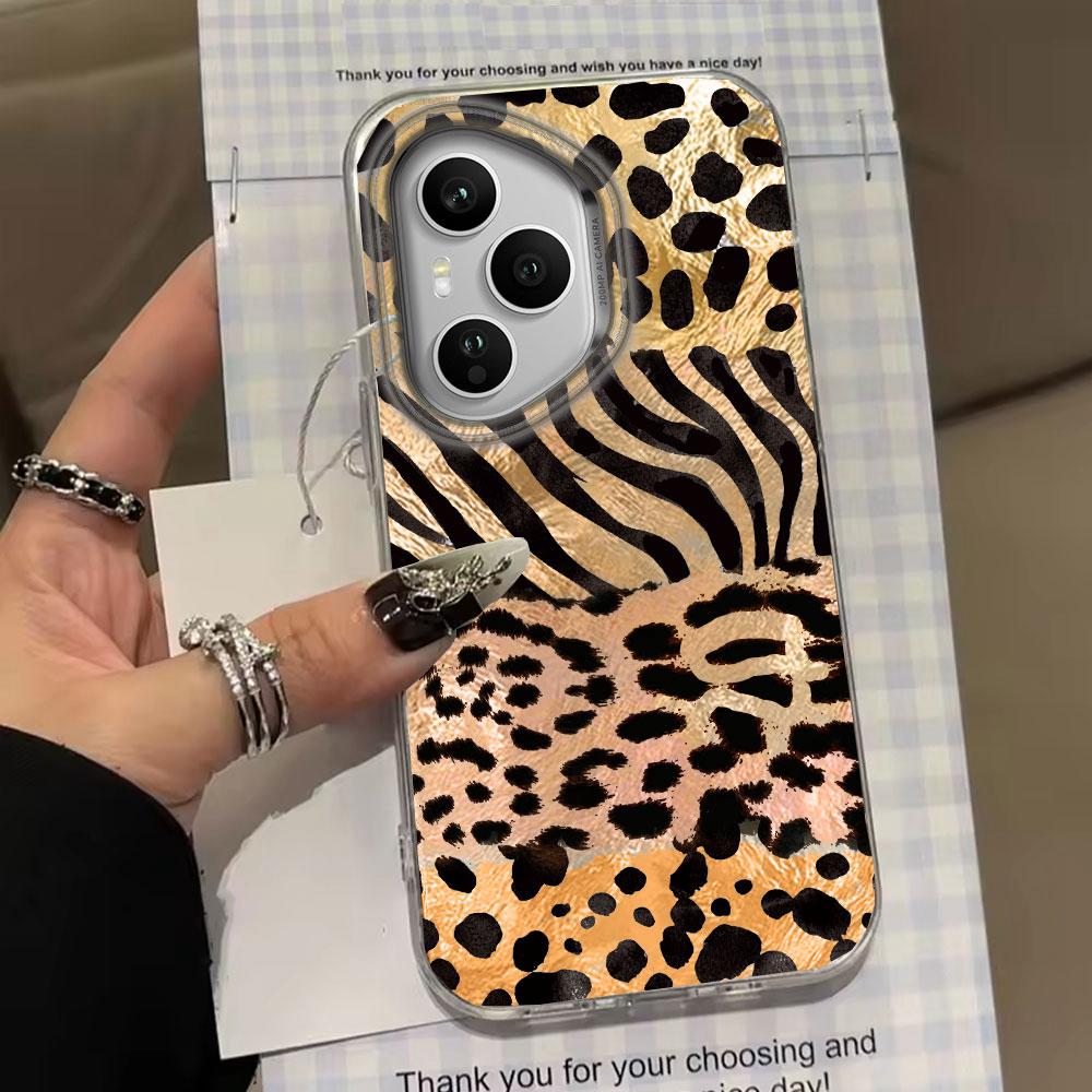 Leopard Cherry Fruit Phone Case for Honor 400 200 90 Smart Pro Magic7 6 5 70 Lite X9a X9c X9b X8b X8a X8c X7c X6c X6b X6 Cover