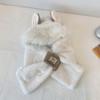2/3Pcs Casual Furry Scarf Cap Set Cute Cartoon Plush Hat Sweet Scarf Hat Glove for Women  Winter