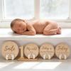 Personalized Wooden Baby Monthly Milestone Cards 10Pcs Set Newborn Photo Props Boys Girls Growth Tracker Nursery Gift Keepsake