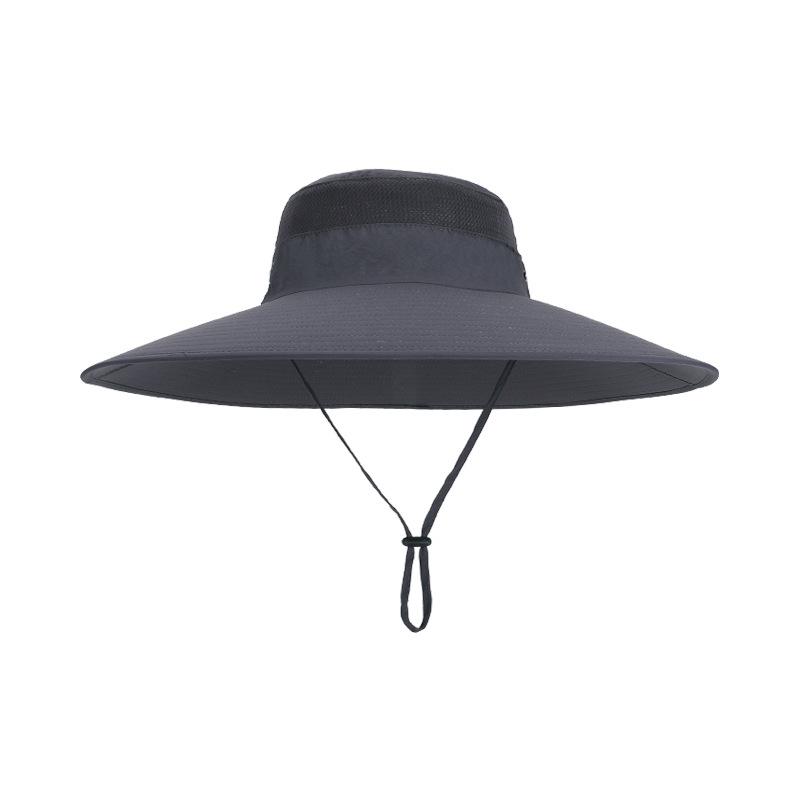 Summer Widened Brim Sun Hat Men's Outdoor Mountaineering Fishing Sun Protection Hat Quick Drying Waterproof Breathable Bucket Hat