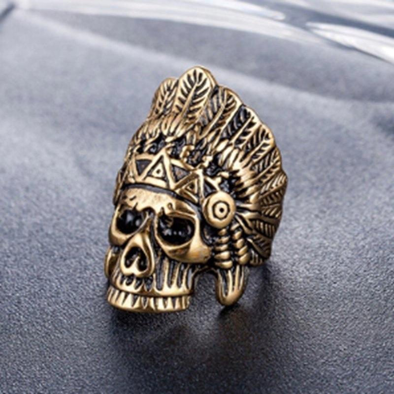 Indian Skull Signet Ring 453