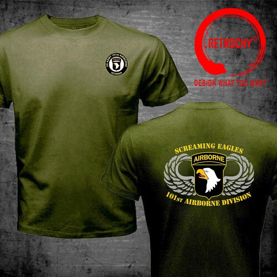 Design Divertente Us Army 101st Airborne Aquila Maglietta Unisex Moda Trendy Abbigliamento Casual Top alla Moda T-shirt Maglietta da Tempo Libero Unisex