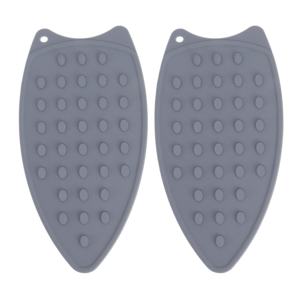 

2Pcs Easy-clean Grey/Black/Orange Silicone Iron Mat Silicone Flexible Ironing Board Mat Multi-purpose Iron Mat Home Use серый