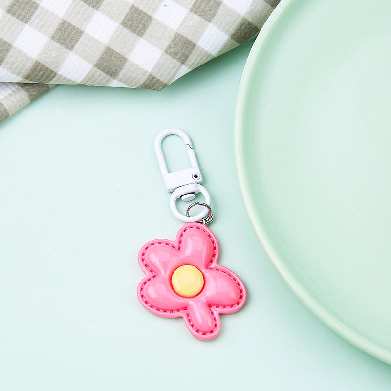 Bunter unregelmäßiger Blume Cartoon Schlüsselanhänger Anhänger - Niedliches Taschenzubehör