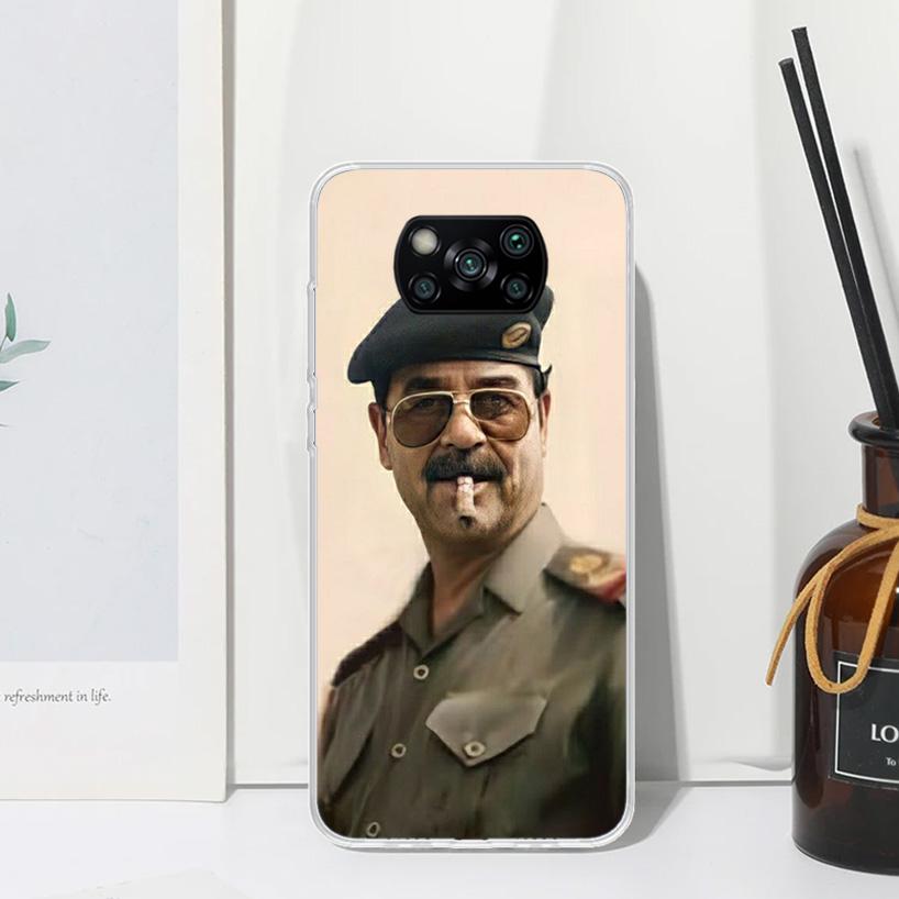 Etui Fashion Saddam Hussein Iraq Arabic Phone Case For Xiaomi Poco X7 X6 X5 M7 M8 Pro F7 Ultra Redmi 15C 15 13C 13 12C 12 10 10C