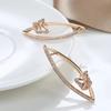 Golden Color V Hoop Earrings Women Wedding Butterfly Drop Earrings Jewelry