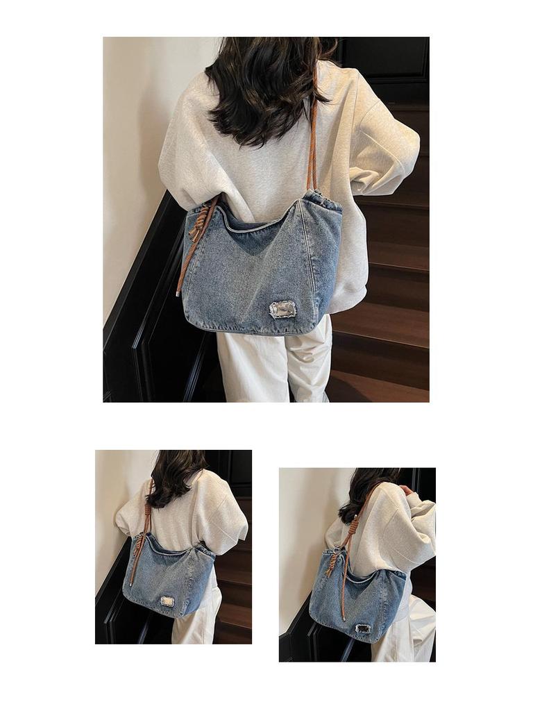 Γυναικεία Τσάντα Crossbody Tote από Τζιν Μεγάλης Χωρητικότητας – Μοντέρνα, Ευέλικτη, Απλό Σχέδιο