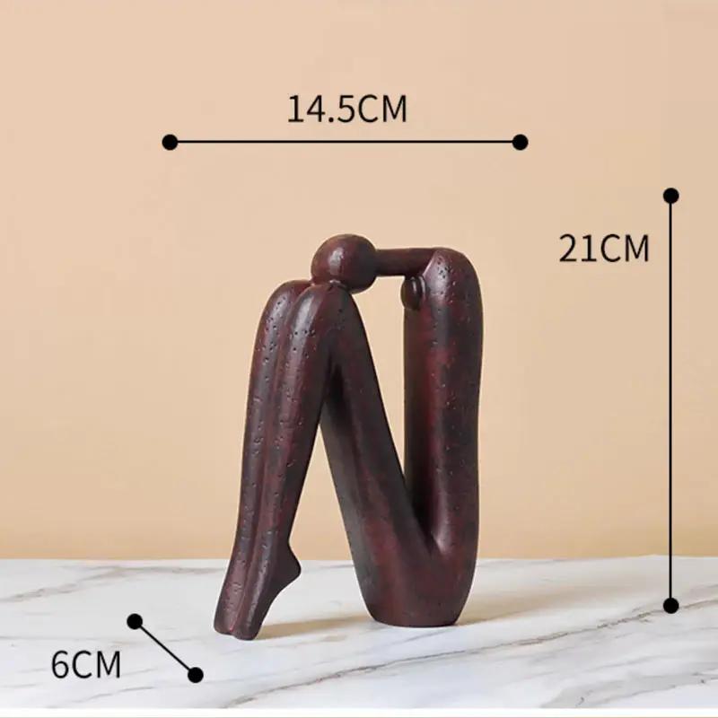 Nordic Abstract Sculptures Figurines Ceramic Ornaments Creative Human Statues Crafts Home Decoration Accessories Sculptures
