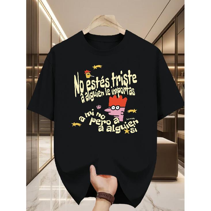Funny Spanish Phrase T-Shirt with & Patrick Design - No Estes Triste, Soy Su Amigo (Don t Be Sad, I m Your Friend) - Spanish Language Graphic Tee S чёрный