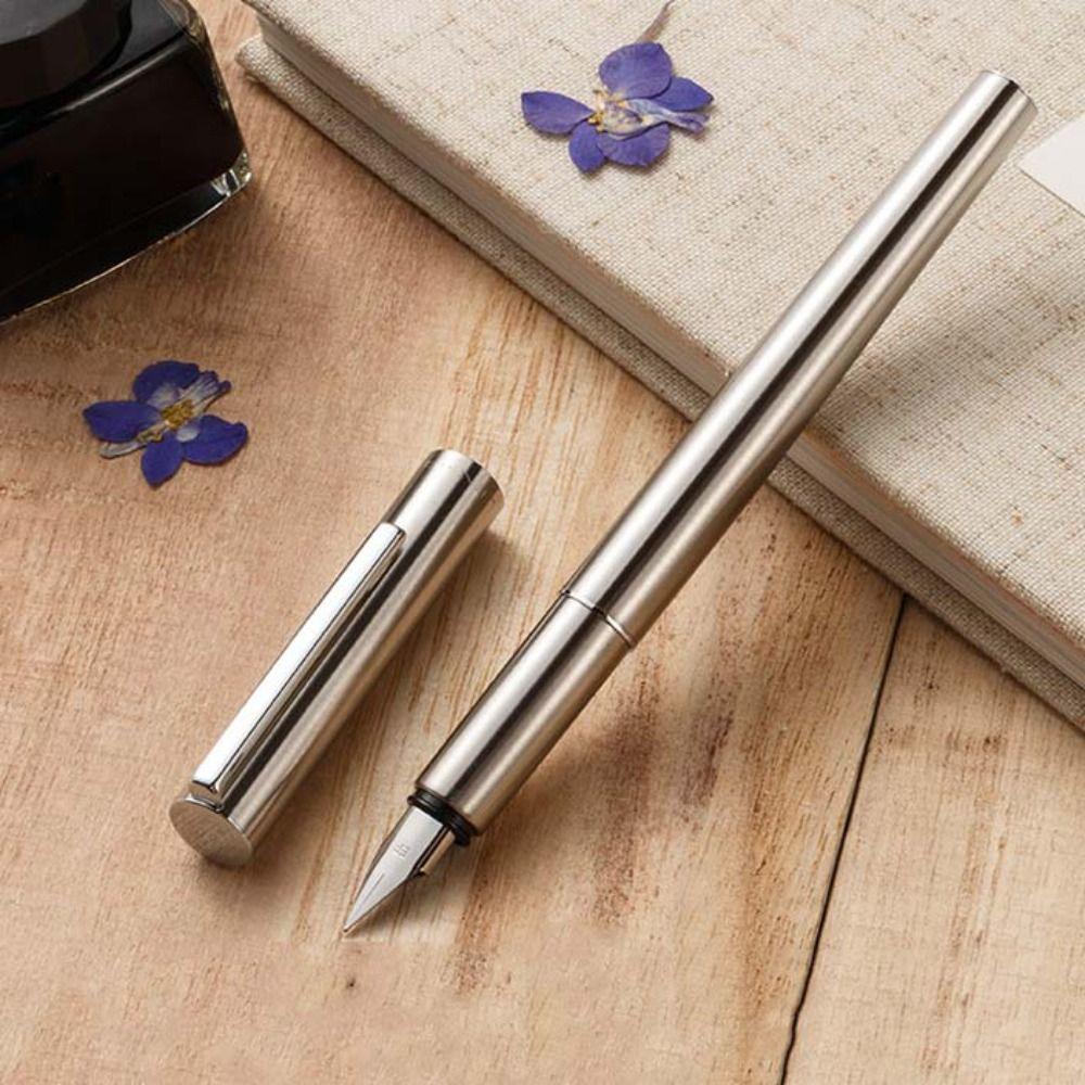 Black Silver Extra Fine Pen Smooth Writing Calligraphy Pens Fountain Pen  Business Office
