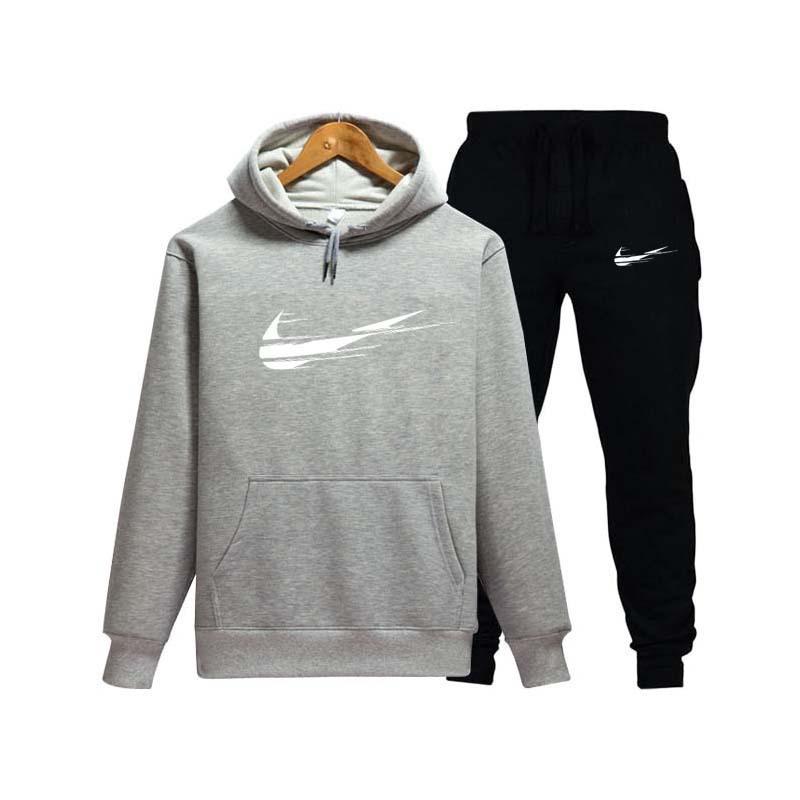Nuovo Pullover Casual Sportivo Autunno e Primavera Felpa con Cappuccio Stampata Moda Uomo