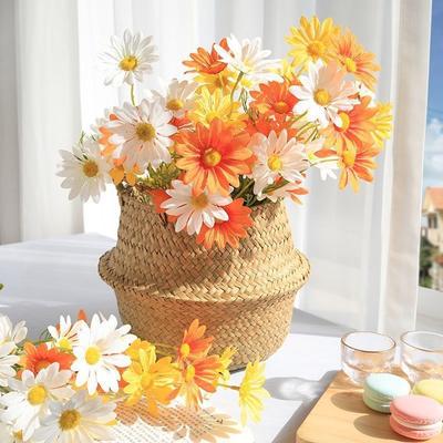 1/5Pcs Silk Daisy Bouquets Artificial Flowers Vases Home Decorations Accessories Wedding Dining Table Festival Photography Props