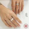 European Romantic Blue & White Enamel Open Ring