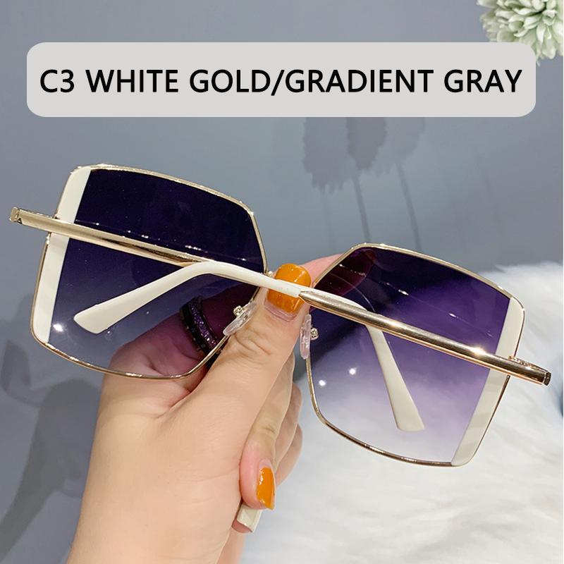 Металлические солнцезащитные очки без оправы — фото 9