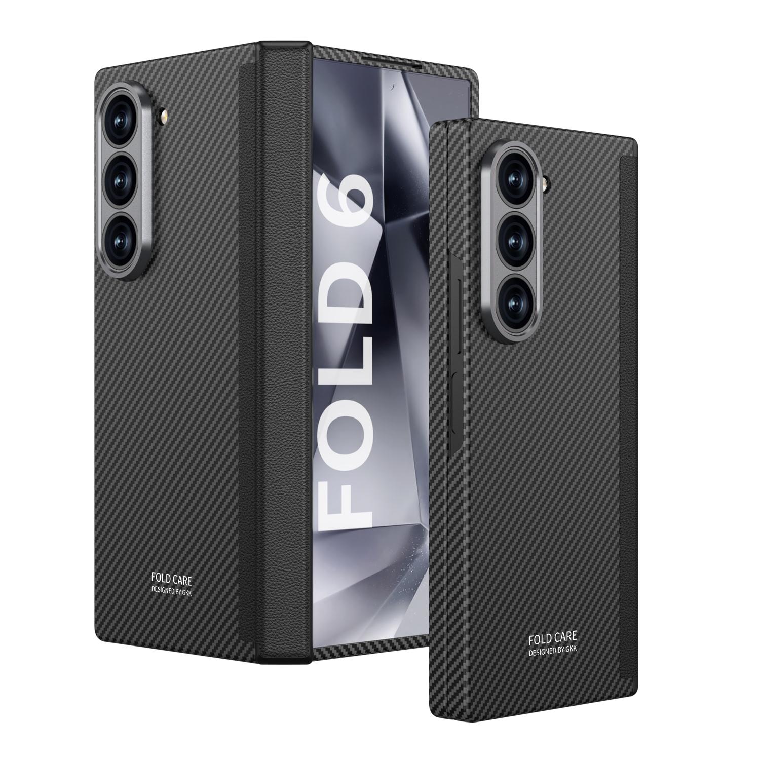 

Роскошный чехол для телефона Ultra Thine из углеродного волокна для Samsung Galaxy Z Fold 6, чехол с магнитным шарниром, противоударный, для бизнеса For Galaxy Z Fold 6 чёрный