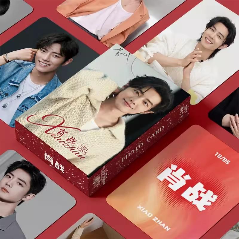 55 Pcs/Set Wang Yibo, Xiao Zhan Star Figure Laser Lomo Card Bo Jun Yi Xiao 3 Inches HD Photocard Fans Collection Gift