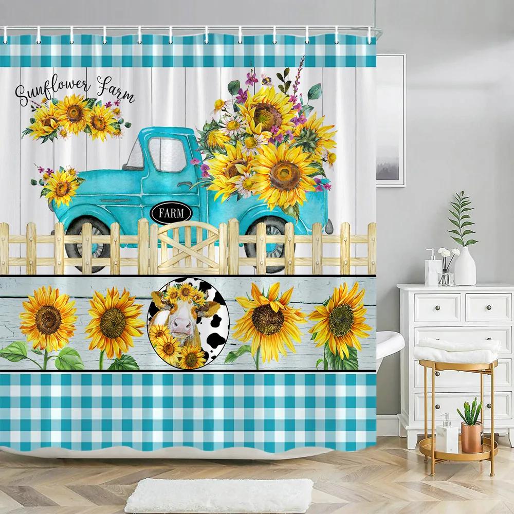 Fall Pumpkin Floral Bathroom Shower Curtain Funny Gnomes Fall Falling Maple Leaves Bathroom Decor Shower Curtain with Hooks