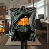 Master Chief  Print Flannel Blanket, High Quality Comfortable for All Seasons, Home Decor, Warmth and Comfort