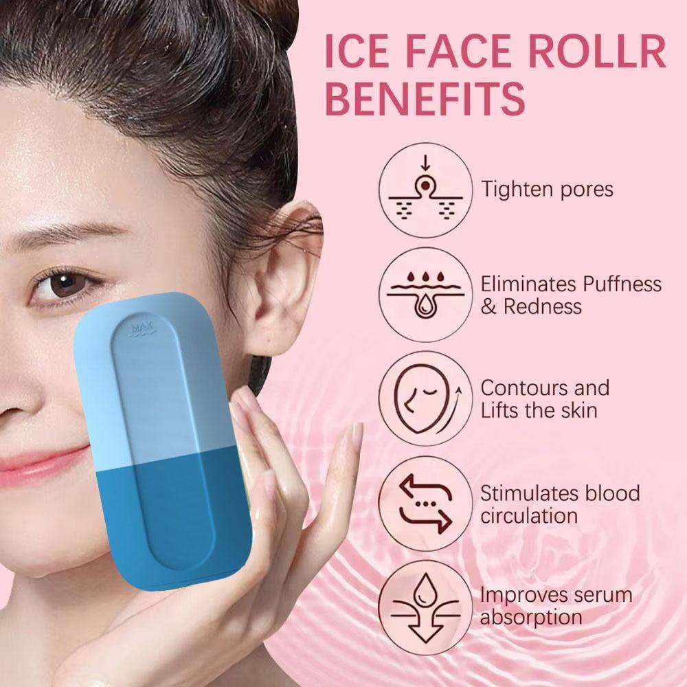 Reusable Silicone Mold Ice Face Roller Face Lifting Silicone Ice Roller  Neck Massage