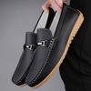 Fashion Brand Men Quality Leather Elegant Loafers Casual Shoes Moccasins Slip On Men Flat Fashion Male Soft Comfort Daily Driving Shoes