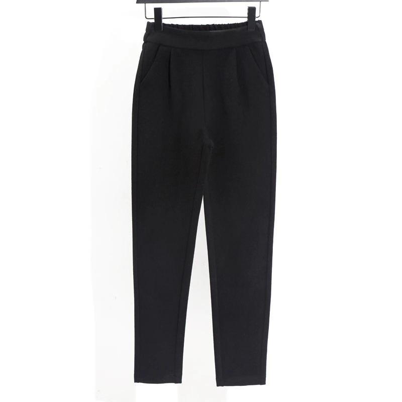 High-Waisted Woolen Carrot Pants for Women - Slimming, Loose-Fit, Casual Harem Style for Autumn and Winter