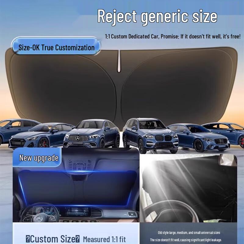 Car Windshield Sunshade: Protects & Moisturizes Interior, Shields Dashboard, Ensures Privacy. Ideal for Summer Use.