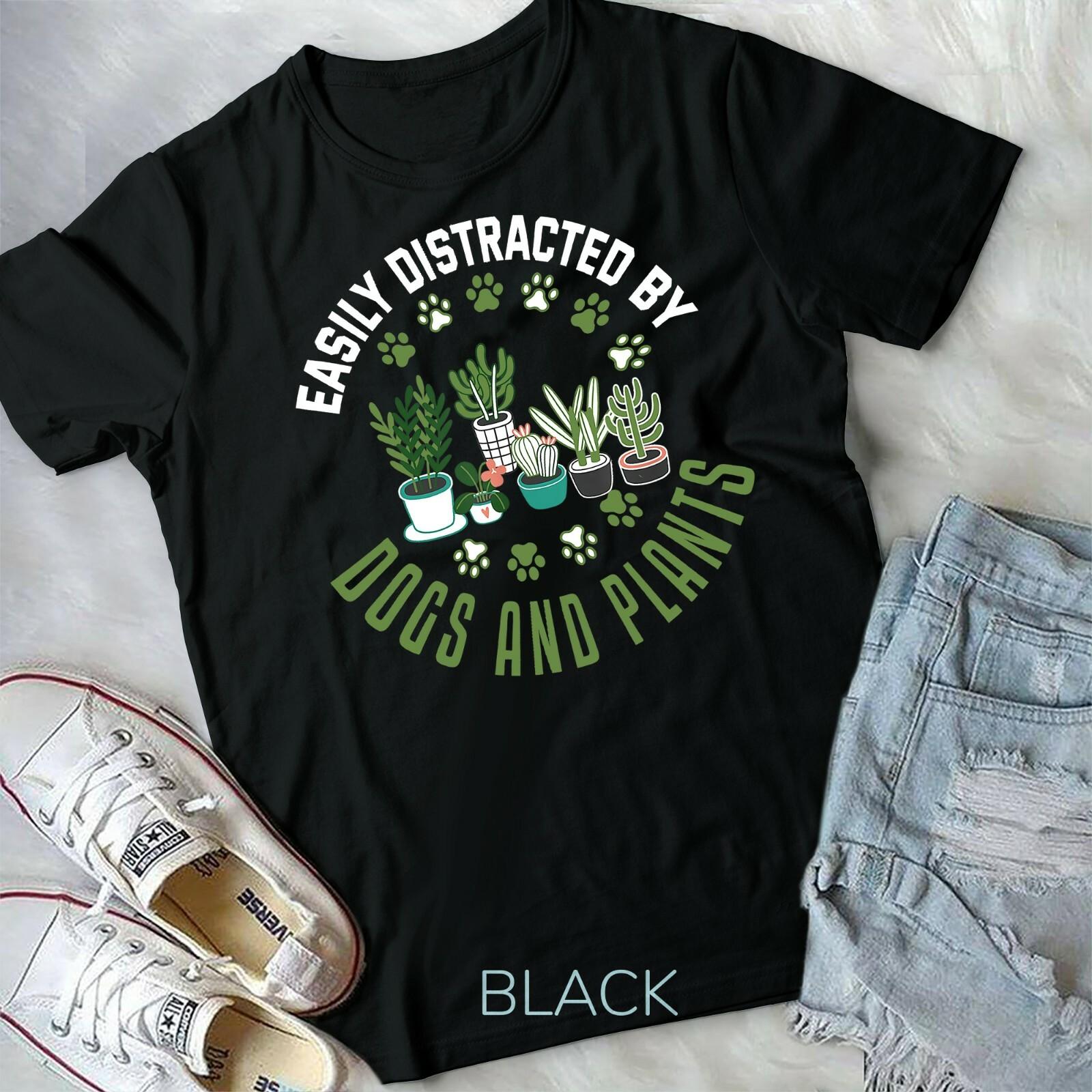 Plants and Dogs Shirt Funny Plant Lover Dog Lover Plant Unisex Form T-shirt M