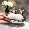 High-end Cacti Ceramic Soap Box Creative Soap Draining Shelf Simplicity Soap Dish  Household