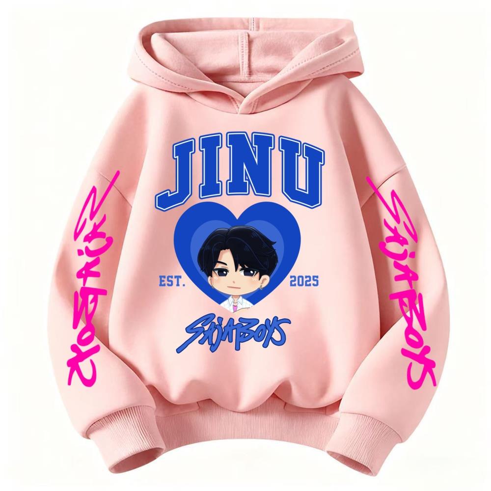 

2025 Нова толстовка з капюшоном Пуловер Толстовка з капюшоном KPop Мисливець на демонів JINU Толстовка з капюшоном Дитяча Модна куртка для хлопчиків 100
