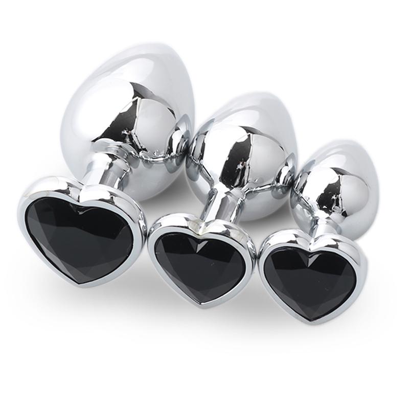 1 Stück 3 Größen Analplug Rund Edelstahl Kristall Buttplug Abnehmbarer Analplug Stimulator Analsex Spielzeug Prostata Massagegerät Dildo
