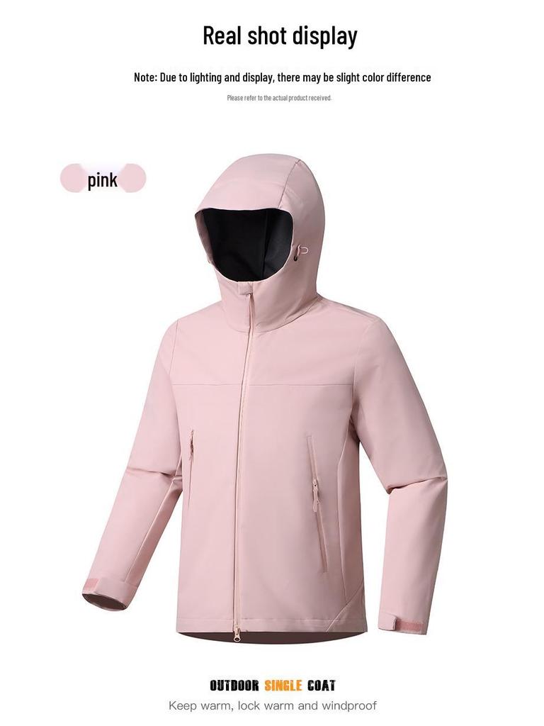 Unisexowy softshellowy wiatrówka górska - Lekka jednowarstwowa kurtka na wiosnę/lato 2025