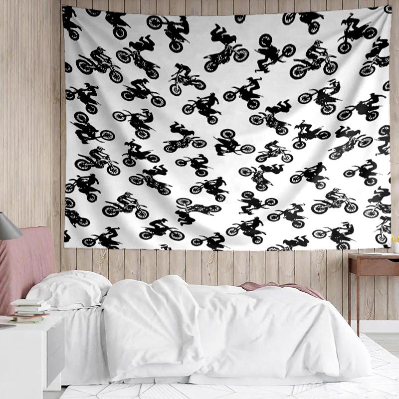 off-road-motorcycles Print Tapestry, Backdrop, Easy Setup, Ideal for Bedroom, Office & Living Room, with Aesthetic Wall Hanging Decor.